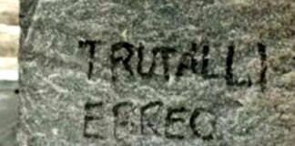 Trutalli ebreo, brucia: a Pigna, scritte anti semite contro il sindaco scritte antisemite Pigna Trutalli sindaco