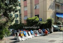 Genova, crolla il rio tombinato in via Castagnola, strada chiusa via Castagnola Sturla cantiere