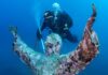 San Fruttuoso di Camogli, incidente sub al Cristo degli Abissi, morta una donna Cristo degli Abissi