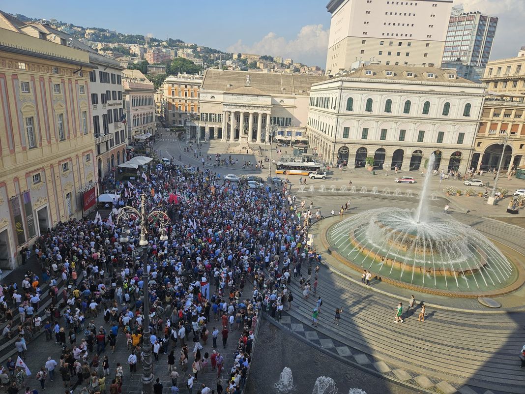 manifestazione De Ferrari 18 luglio 2024