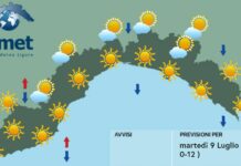 Meteo Liguria, cieli sereni sulla costa, passaggi nuvolosi nell’entroterra Meteo Liguria 9 luglio 2024