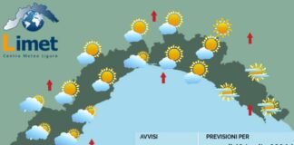 Meteo Liguria, aumentano le nuvole e possibili piovaschi nell’interno