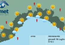 Meteo Liguria, ancora soleggiato con possibili temporali pomeridiani Meteo Liguria 18 luglio 2024