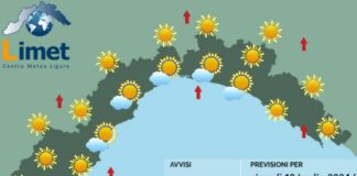 Meteo Liguria, ancora soleggiato con possibili temporali pomeridiani Meteo Liguria 18 luglio 2024