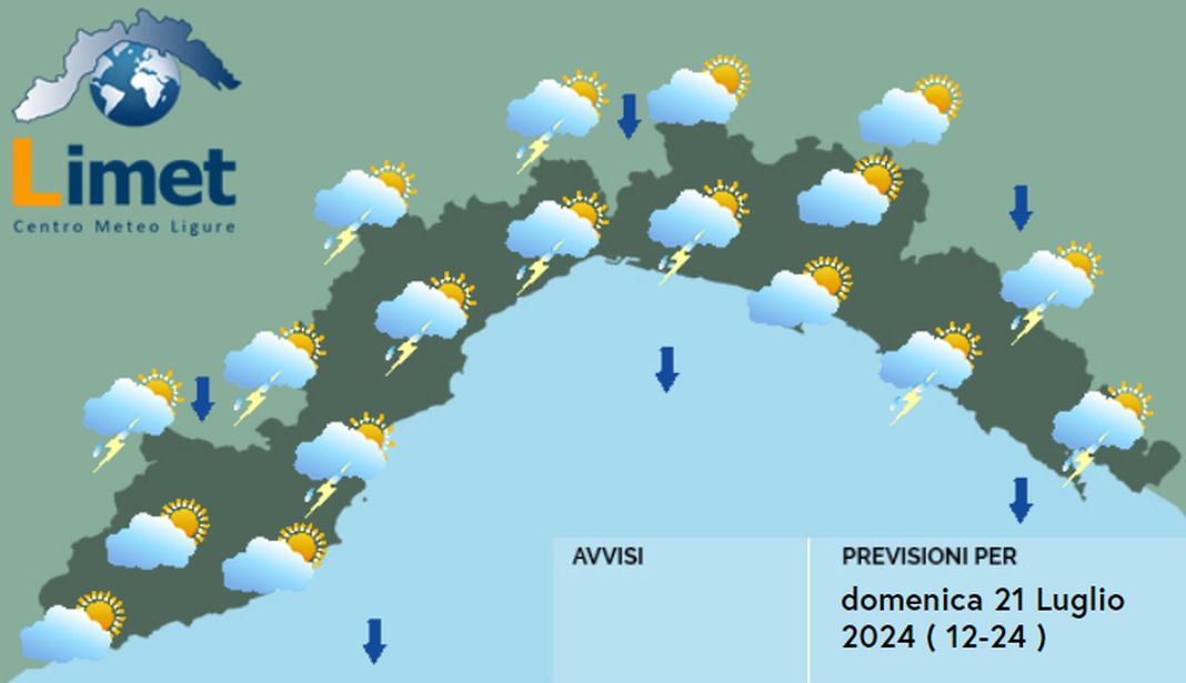 Meteo Liguria 21luglio 2024