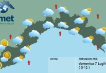 Meteo Liguria, domenica con passaggi nuvolosi e piovaschi Meteo Liguria 7 luglio 2024