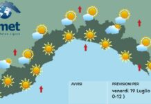 Meteo Liguria, ancora bel tempo con isolati piovaschi, domenica peggiora Meteo Liguria 19 luglio 2024