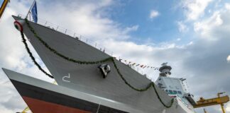 Riva Trigoso, varata da Fincanteri la nave militare Domenico Millelire name Marina Militare Domenico Millelire