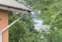 Genova, temporali e bombe d’acqua nell’entroterra, attenzione ai corsi d’acqua onda di piena Varenna