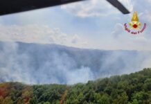 Incendio sul Monte Caucaso, fiamme sotto controllo dopo quattro giorni