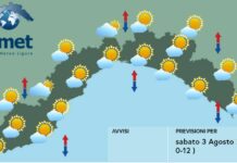 Meteo Liguria, tempo soleggiato sulla costa, possibili temporali nell’entroterra meteo Liguria 3 agosto 2024