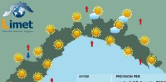 Meteo Liguria, torna il bel tempo stabile e il caldo meteo Liguria 20 agosto 2024
