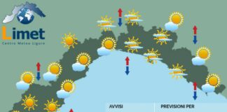 Meteo Liguria, aria fresca da Nord tenta di cambiare il tempo meteo Liguria 14 agosto 2024
