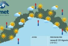 Meteo Liguria, tempo stabile e soleggiato, ancora caldo afoso meteo Liguria 23 agosto 2024