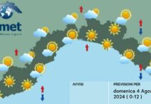 Meteo Liguria 4 agosto 2024, cieli prevalentemente soleggiati meteo Liguria 4 agosto 2024