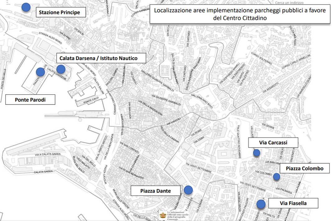 posteggi nuovi Genova centro storico