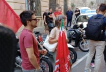 Genova, sfrattata a 90 anni, presidio di protesta a Oregina presidio sfratto 90enne in via Crocco