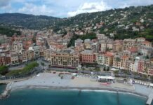 Santa Margherita Ligure, torna balneabile il mare a Ghiaia Santa Margherita Ligure drone