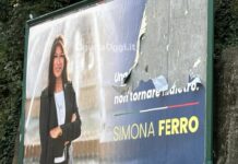 Elezioni in Liguria, manifesto di Simona Ferro danneggiato anche a Marassi Simona Ferro manifesto elettorale Marassi