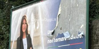 Elezioni in Liguria, manifesto di Simona Ferro danneggiato anche a Marassi Simona Ferro manifesto elettorale Marassi