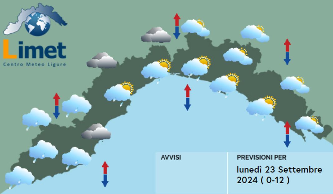 meteo Liguria 23 settembre 2024