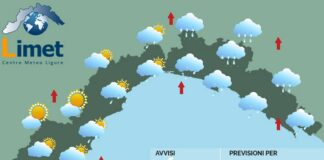 Meteo Liguria, aumentano le nuvole e la possibilità di pioggia meteo Liguria 26 settembre 2024