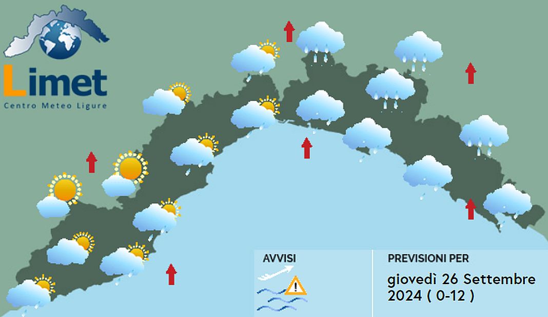 meteo Liguria 26 settembre 2024