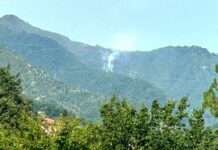 Montoggio, ancora focolai attivi sul monte Liprando Montoggio incendio boschivo monte Liprando