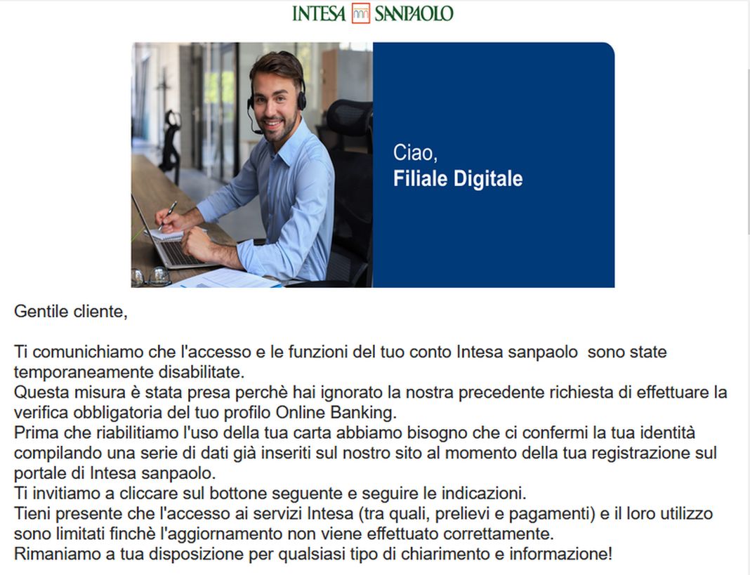 truffa online San Paolo Intesa