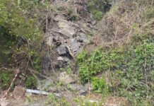 Serra Riccò, nuova frana sulla provinciale 3: strada chiusa