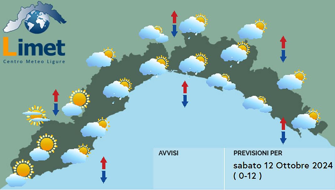 meteo Liguria 12 ottobre 2024