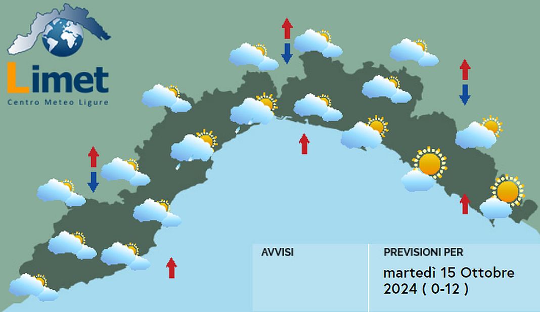 Meteo Liguria 15 ottobre 2024