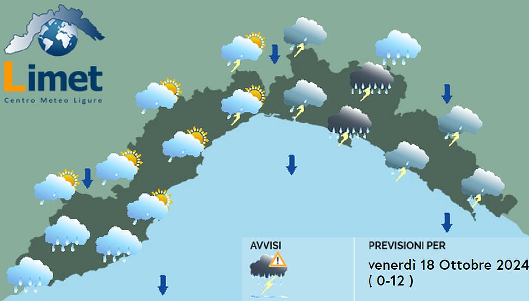 meteo Liguria 18 otobre 2024