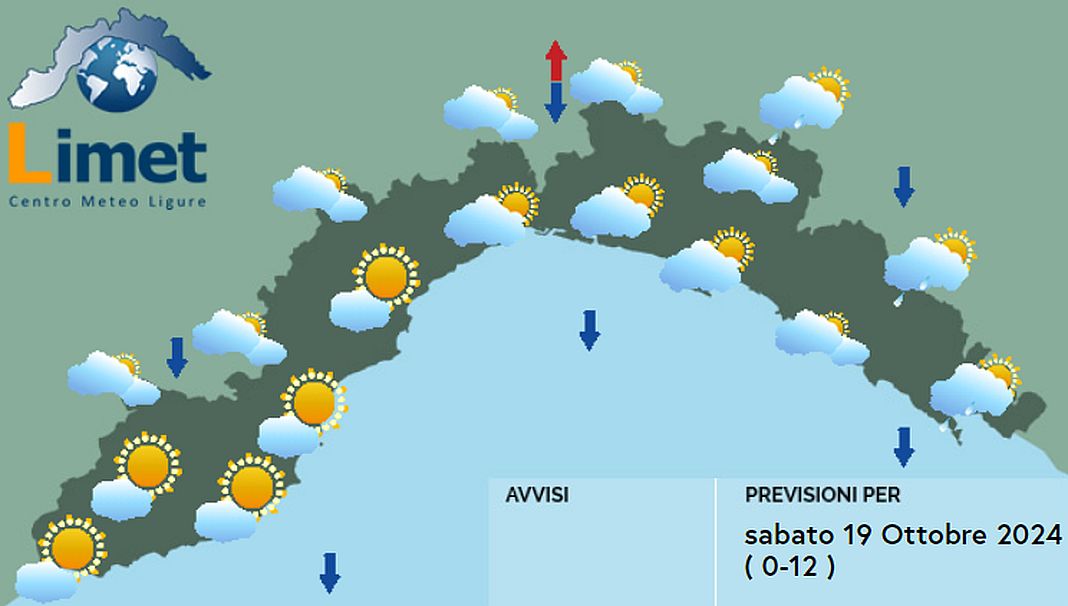 meteo Liguria 19 ottobre 2024