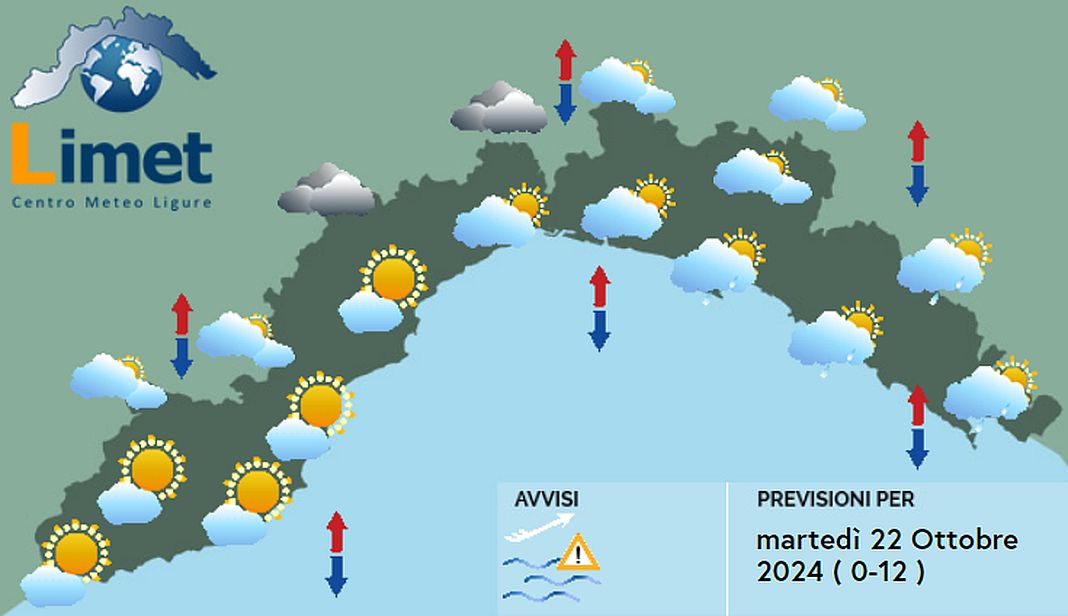 meteo Liguria 22 ottobre 2024