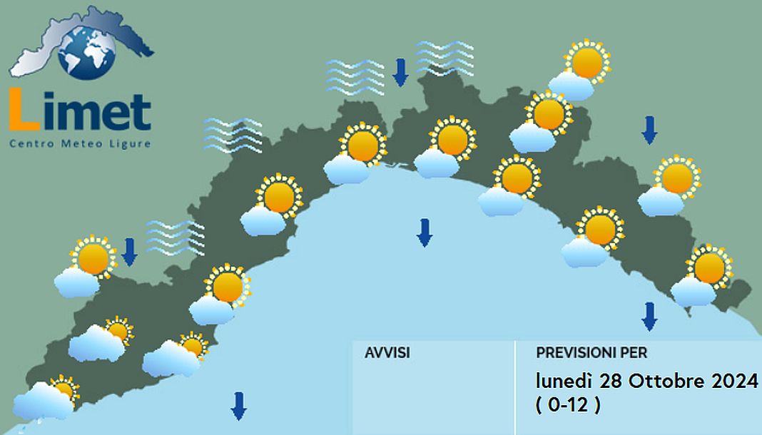 meteo Liguria 28 ottobre 2024