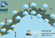 Meteo Liguria, temporali anche molto forti nella zona di centro-levante meteo Liguria 2 ottobre 2024
