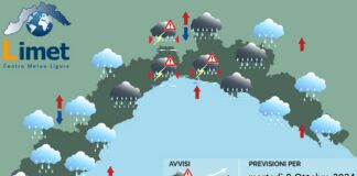 Meteo Liguria, precipitazioni intense ancora per tutta la giornata meteo Liguria 8 ottobre 2024