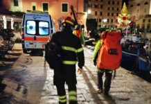 San Fruttuoso di Camogli, cuoco si ferisce ad una mano, soccorso in gommone soccorso persona ferita camogli vigili fuoco