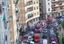 Genova, incendio in un appartamento in via Bari: sul posto i soccorsi