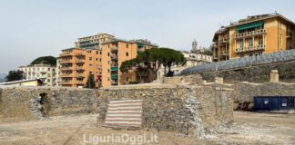 Rotonda di Carignano, lavori fermi attorno ai reperti storici forse danneggiati Carignano batteria rotonda Genova