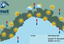 Meteo Liguria, inizio settimana con bel tempo ma domani peggiora meteo Liguria 11 novembre 2024