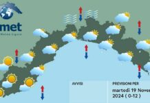 Meteo Liguria, aumentano le nuvole e possibili piovaschi Meteo Liguria 19 novembre 2024