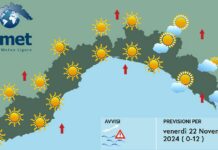 Meteo Liguria, torna il bel tempo ma attenzione a vento e mareggiate Meteo Liguria 22 novembre 2024