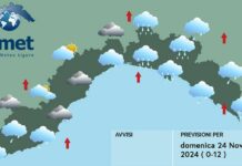 Meteo Liguria, domenica con cielo nuvoloso e pioggia meteo Liguria 24 novembre 2024