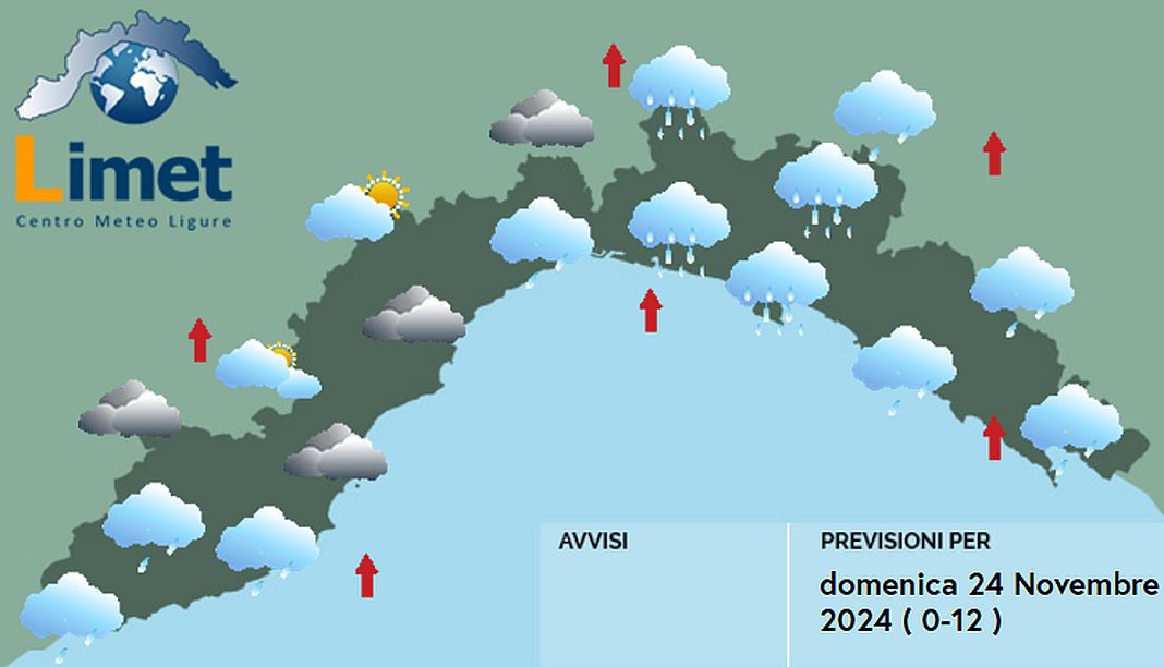 meteo Liguria 24 novembre 2024