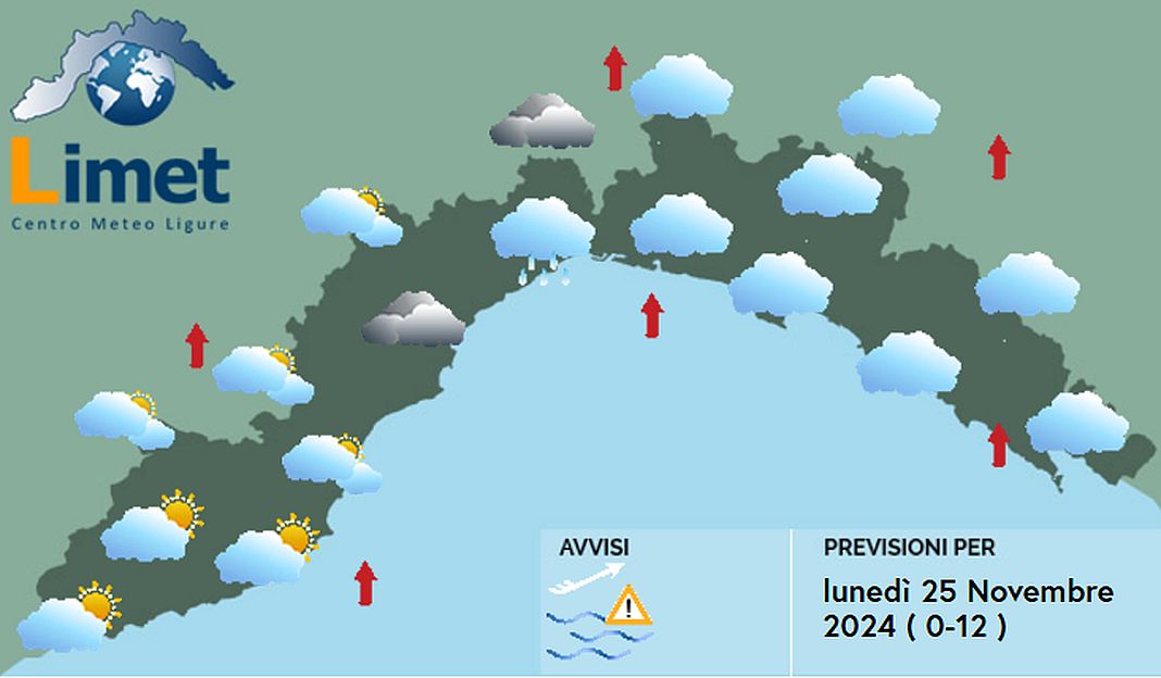 meteo Liguria 25 novembre 2024