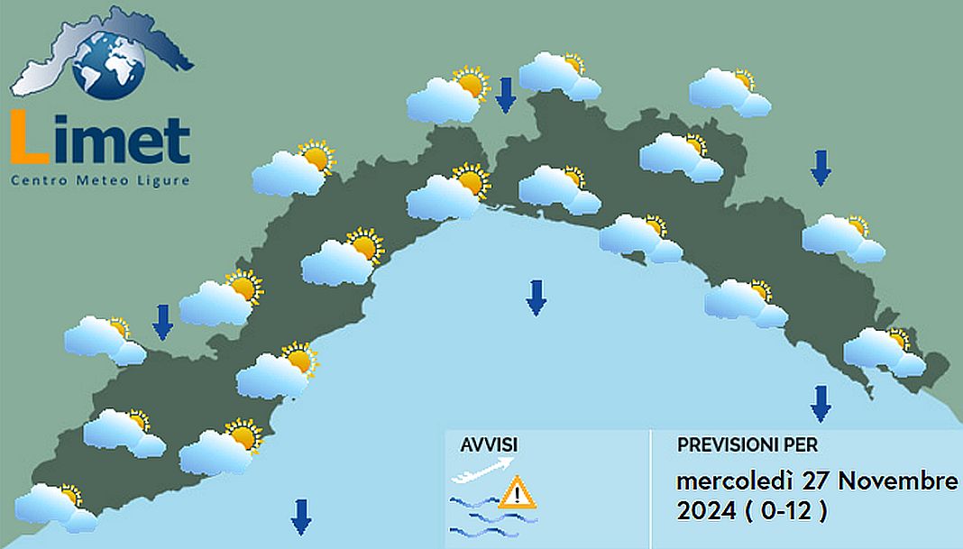 meteo Liguria 27 novembre 2024