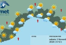 Meteo Liguria, passaggi nuvolosi in mattinata, migliora nel pomeriggio Meteo Liguria 2 novembre 2024
