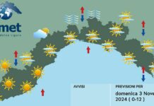 Meteo Liguria, tempo stabile con temperature al di sopra della media meteo Liguria 3 novembre